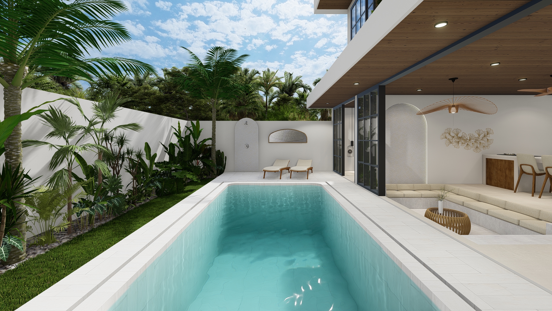 The Meridian 4 bedroom villas in Mediterranean style in Canggu Bali